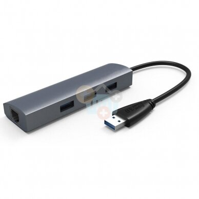 Adapteris USB -> RJ-45 + 3X USB 3.0 +++ TOP Mobilumas