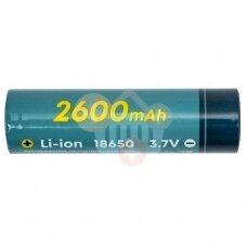 Akumuliatorius 18650, 3.7V, 1C, 2600mAh