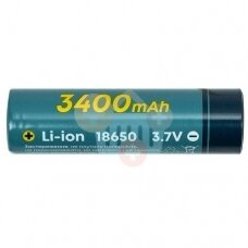 Akumuliatorius 18650, 3.7V, 1C, 3400mAh