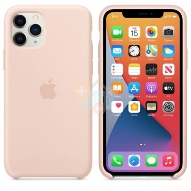 Apple iPhone 11 Pro silikoninis dėklas (rožinis) +++ TOP Kokybė 2