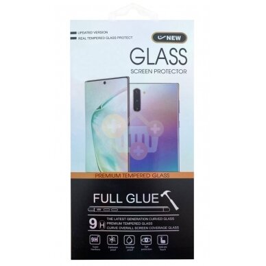 Apsauginis stiklas Apple iPhone 12, 12 Pro, 5D Full Glue Cold Carving (juodas) +++ TOP Balansas