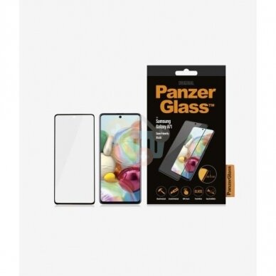 Apsauginis stiklas Samsung Galaxy A71 (Juodas) PanzerGlass Premium +++ TOP Saugumas 1