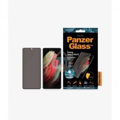 Apsauginis stiklas Samsung Galaxy S21 Ultra (Juodas) PanzerGlass Premium +++ TOP Privatumas 1