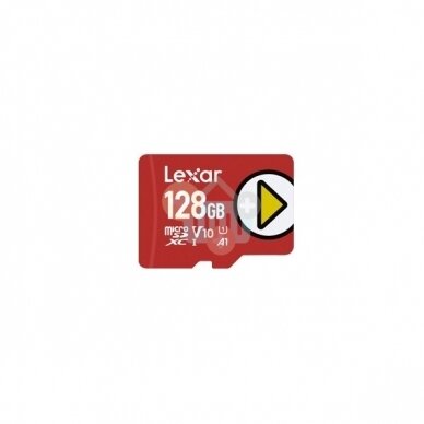 Atminties kortelė LEXAR microSDXC 128GB UHS-I, class 10, raudona