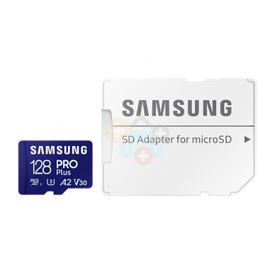 Atminties kortelė Samsung PRO Plus 128 GB microSDXC su adapteriu