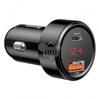 Automobilinis kroviklis Baseus Magic Series 2X USB Type-C 45W : PPS - Quick Charge 4.0+ / QC3.0 2