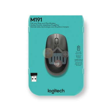 Belaidė pelė Logitech M190 juoda +++ TOP balansas 2