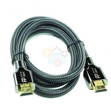 HDMI laidas CH11H HDMI-> HDMI, PREMIUM, 8K, UHD, 2.1 ver. (juodas, 1m.) +++ TOP Kokybė 1