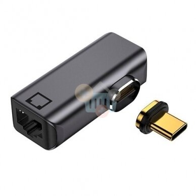 Magnetinis adapteris USB Type-C - RJ-45, 100/1000Mb