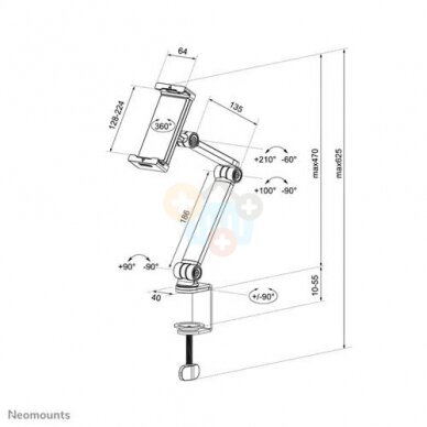 Planšetės laikiklis NEOMOUNTS DS15 4.7-12,9" juodas 7