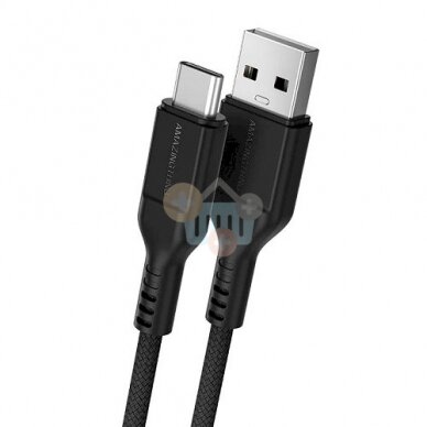 Premium kabelis USB-C - USB-A (juodas, 1.1m)