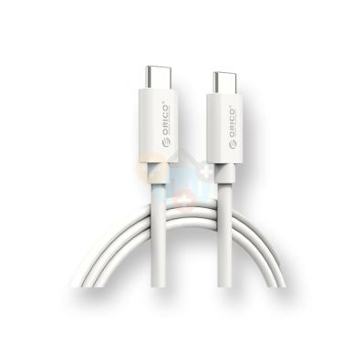 Type C laidas Orico USB Type-C -> Type-C 100W, baltas