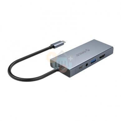 USB-C šakotuvas ORICO 5 in 1: HDMI, USB 3.0, PD 3.0, VGA, 3.5mm AUX +++ TOP Mobilumas 2