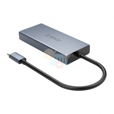 USB-C šakotuvas ORICO 5 in 1: HDMI, USB 3.0, PD 3.0, VGA, 3.5mm AUX +++ TOP Mobilumas